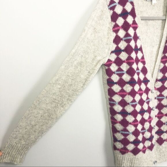 ACT III | Vintage Wool Argyle Cardigan Sweater L - Picture 3 of 10
